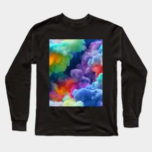 Abstract Cotton Candy Clouds Long Sleeve T-Shirt